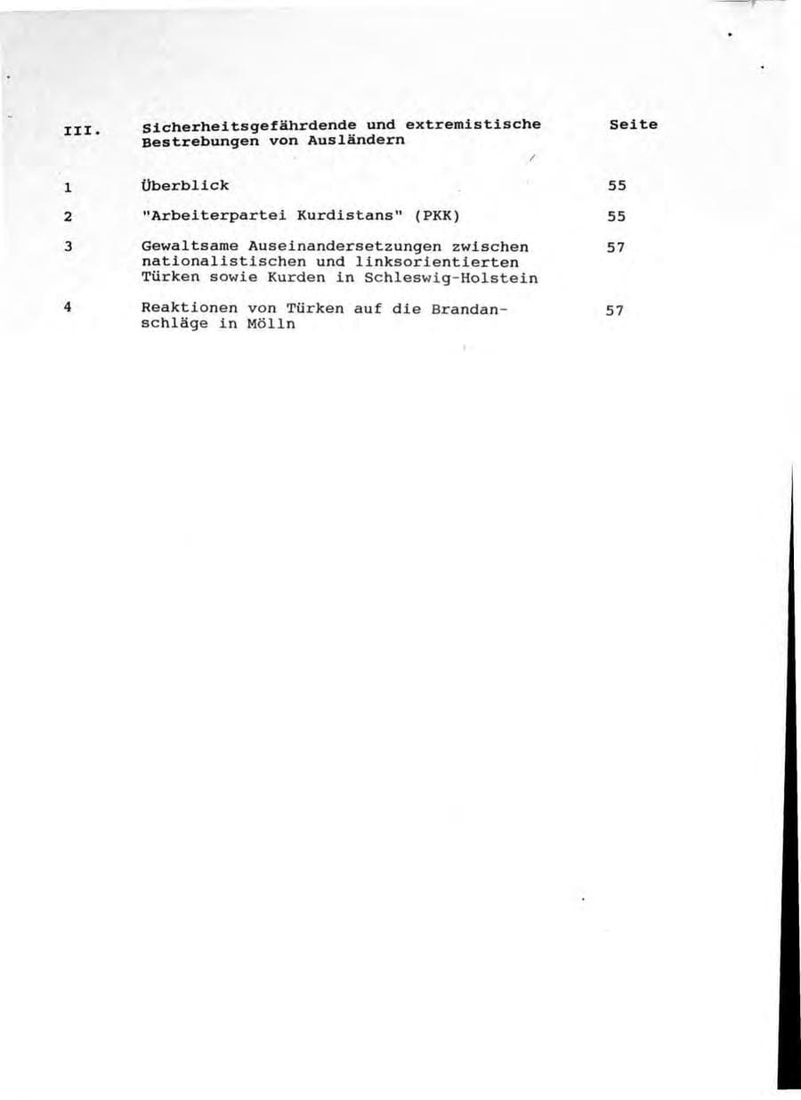 Seite 4 des Verfassungsschutzbericht 1992 Schleswig-Holstein