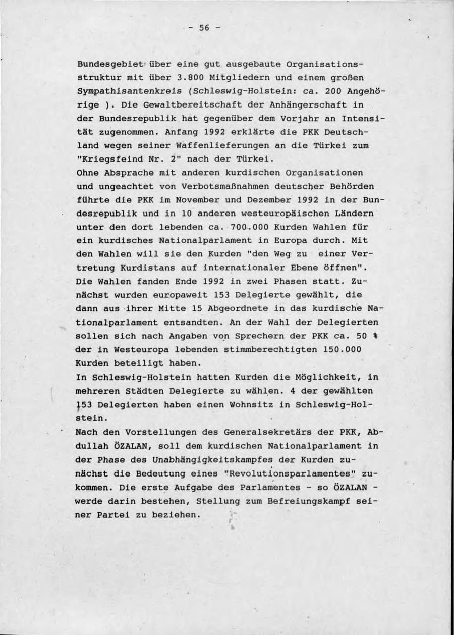 Seite 60 des Verfassungsschutzbericht 1992 Schleswig-Holstein