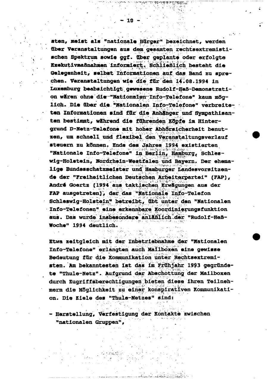 Seite 15 des Verfassungsschutzbericht 1994 Schleswig-Holstein