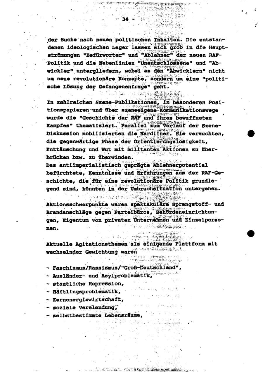 Seite 39 des Verfassungsschutzbericht 1994 Schleswig-Holstein