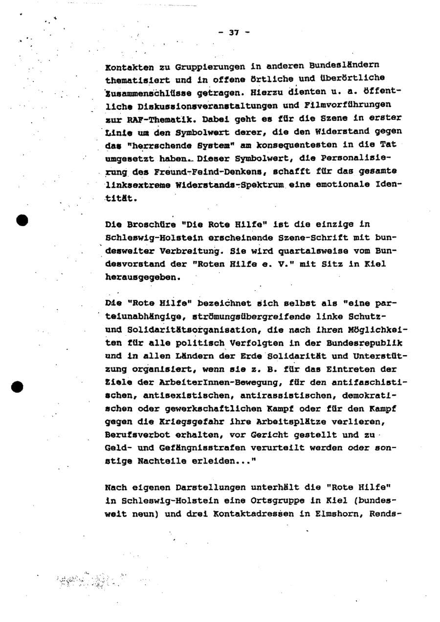 Seite 42 des Verfassungsschutzbericht 1994 Schleswig-Holstein