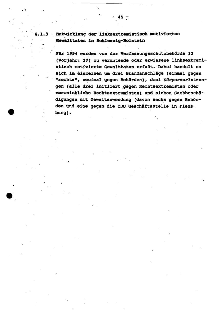 Seite 50 des Verfassungsschutzbericht 1994 Schleswig-Holstein