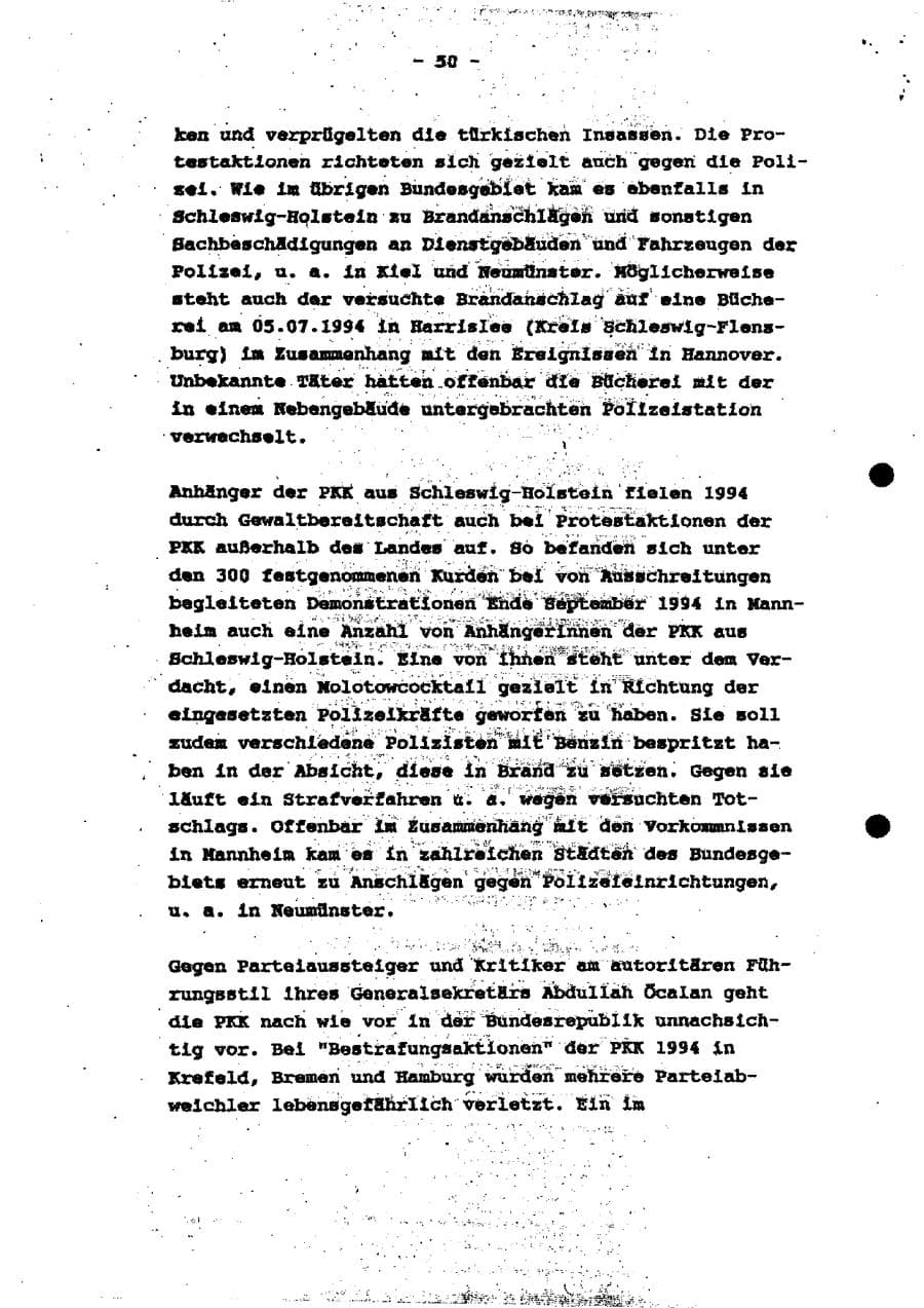 Seite 55 des Verfassungsschutzbericht 1994 Schleswig-Holstein
