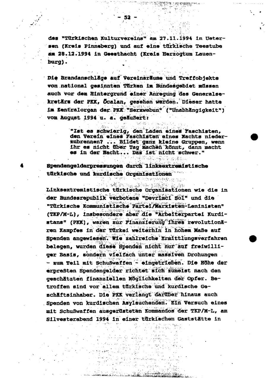 Seite 57 des Verfassungsschutzbericht 1994 Schleswig-Holstein
