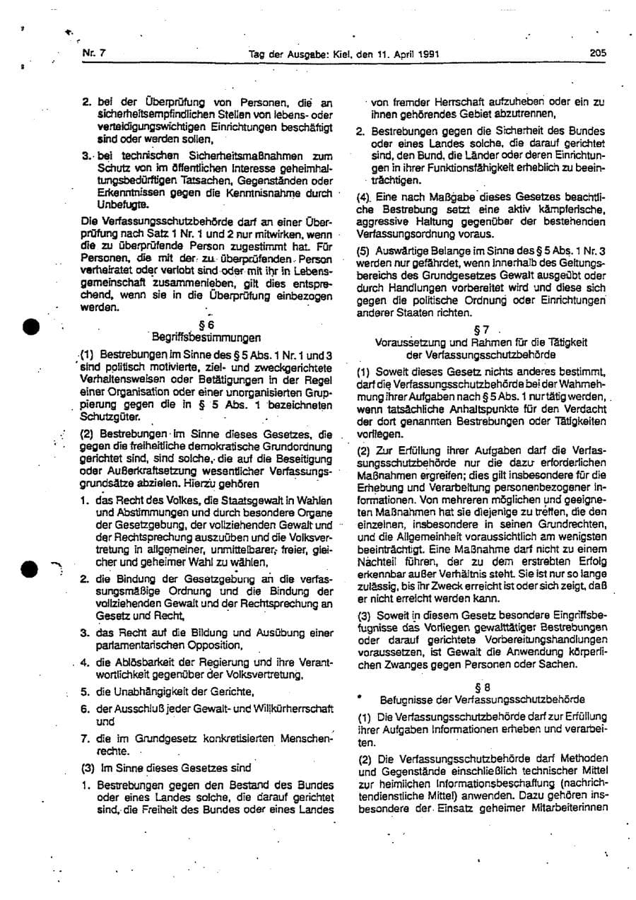 Seite 64 des Verfassungsschutzbericht 1994 Schleswig-Holstein