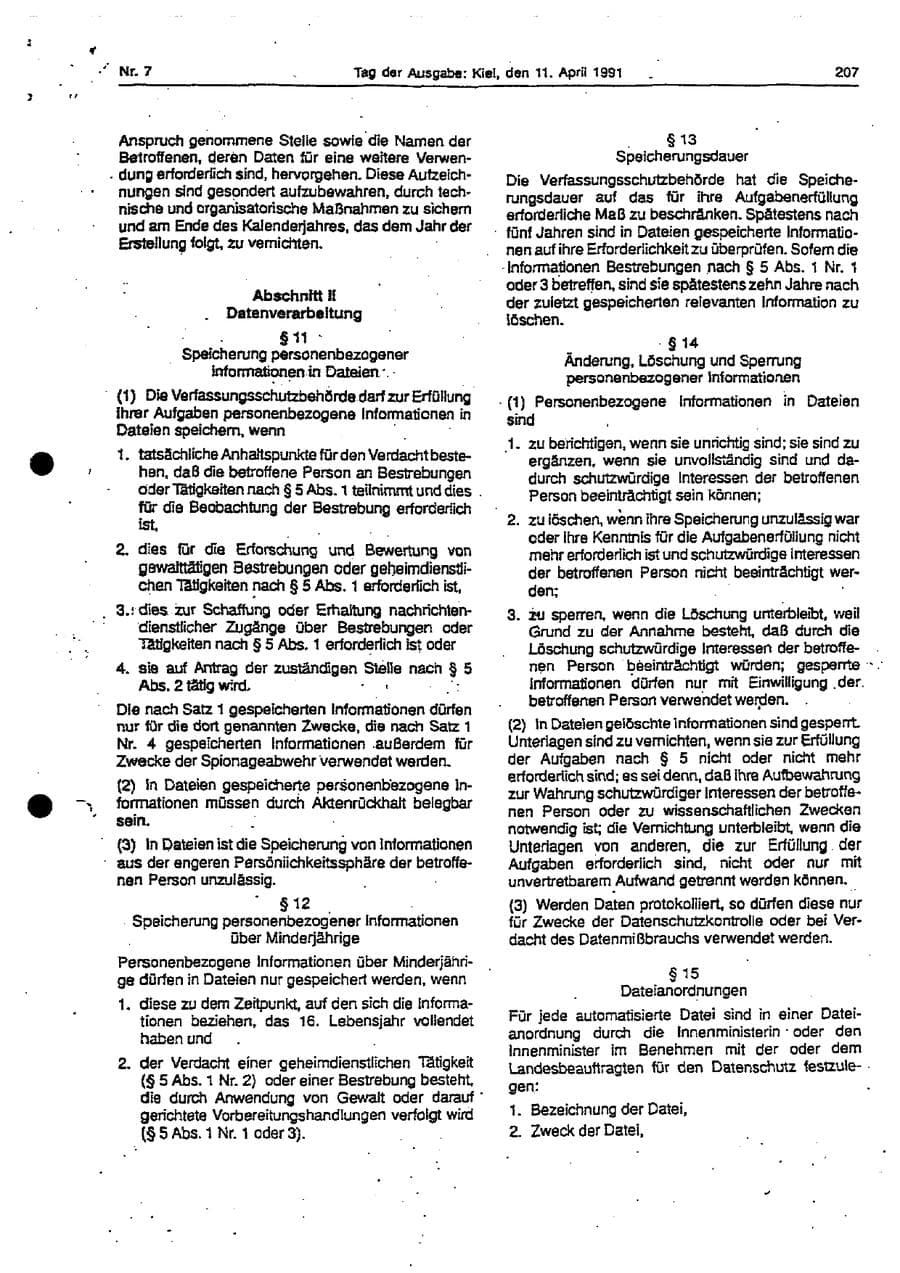 Seite 66 des Verfassungsschutzbericht 1994 Schleswig-Holstein