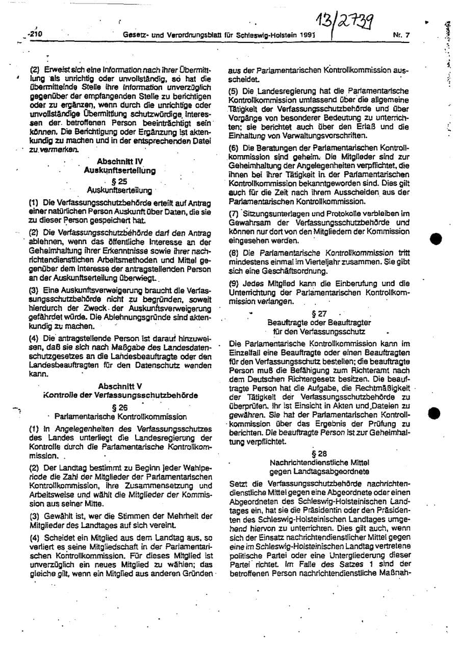 Seite 69 des Verfassungsschutzbericht 1994 Schleswig-Holstein