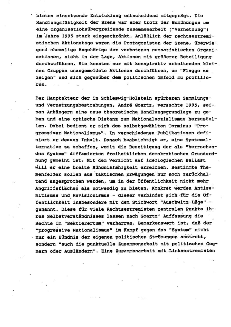 Seite 11 des Verfassungsschutzbericht 1995 Schleswig-Holstein