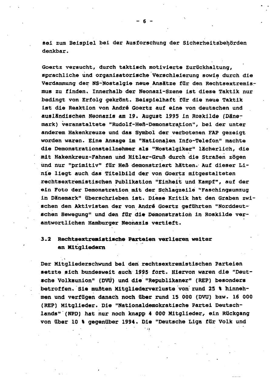 Seite 12 des Verfassungsschutzbericht 1995 Schleswig-Holstein