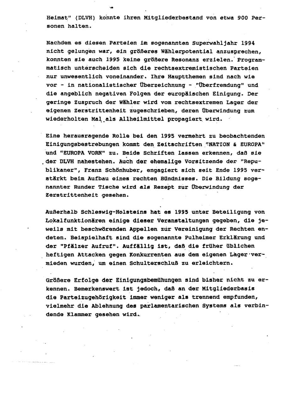 Seite 13 des Verfassungsschutzbericht 1995 Schleswig-Holstein