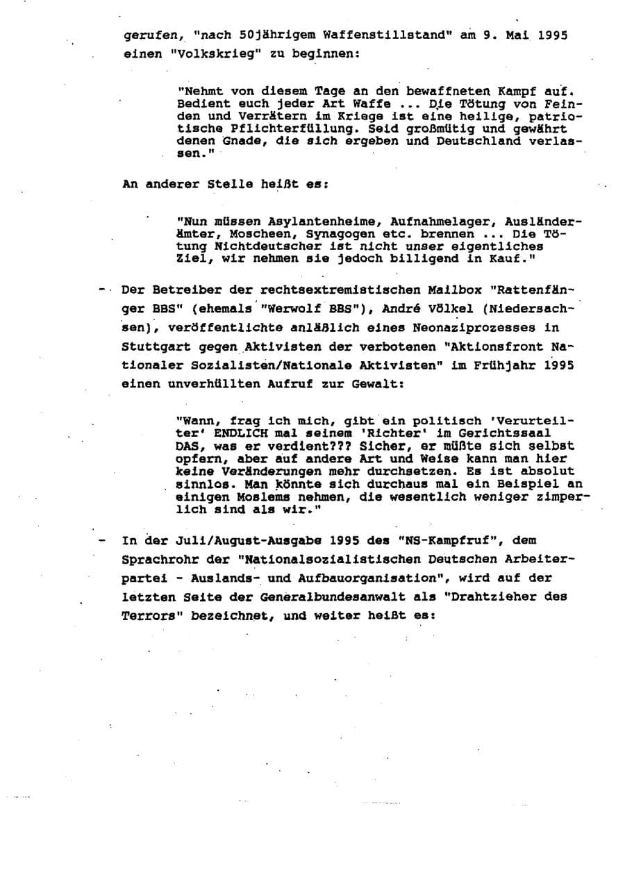 Seite 15 des Verfassungsschutzbericht 1995 Schleswig-Holstein