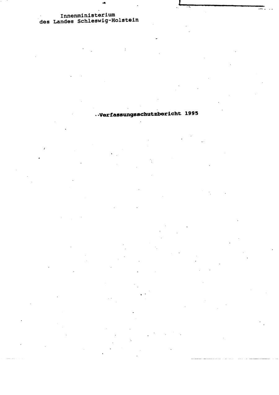 Seite 3 des Verfassungsschutzbericht 1995 Schleswig-Holstein