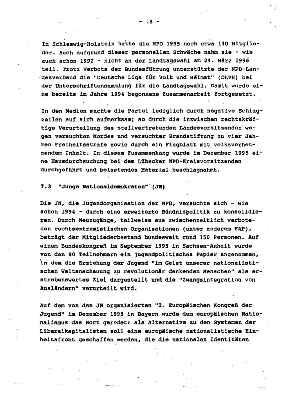 Seite 24 des Verfassungsschutzbericht 1995 Schleswig-Holstein