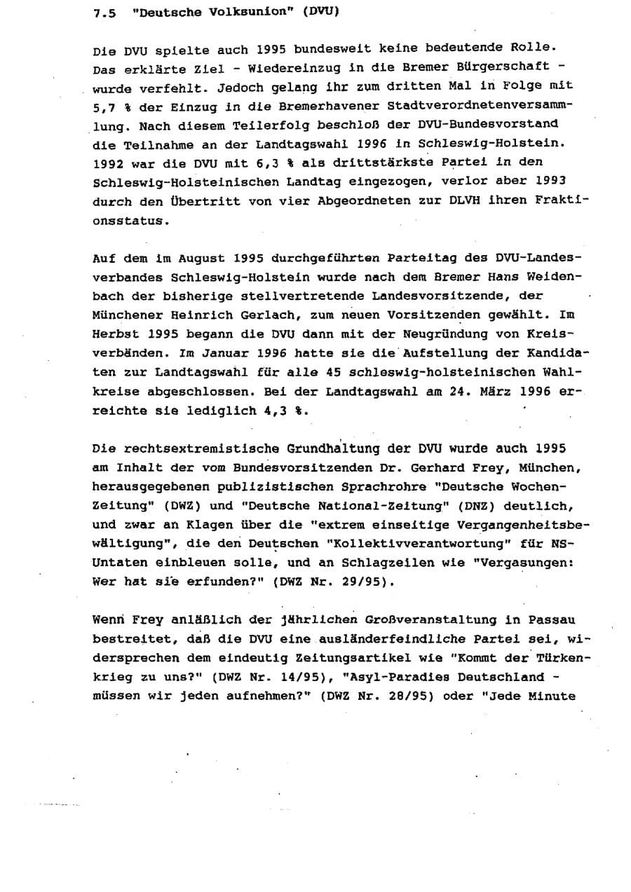 Seite 27 des Verfassungsschutzbericht 1995 Schleswig-Holstein