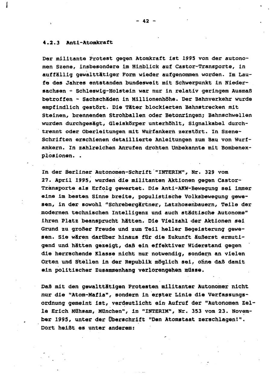 Seite 48 des Verfassungsschutzbericht 1995 Schleswig-Holstein