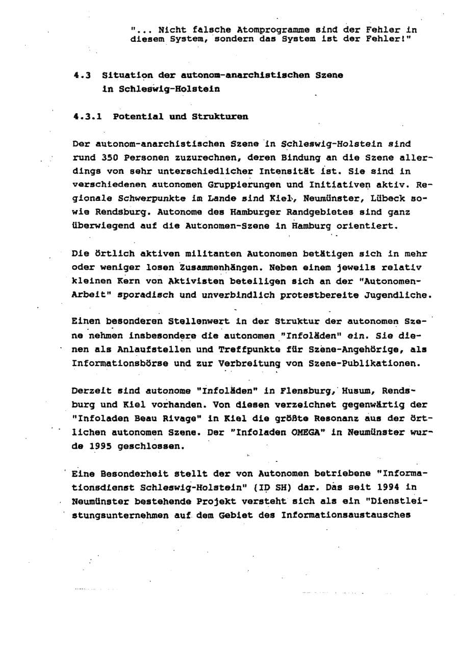 Seite 49 des Verfassungsschutzbericht 1995 Schleswig-Holstein