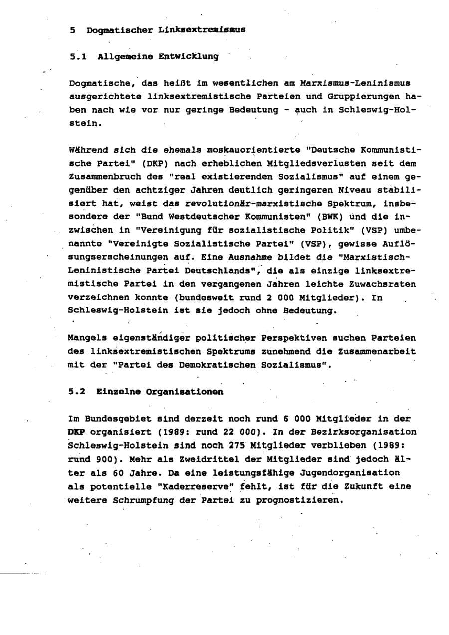 Seite 51 des Verfassungsschutzbericht 1995 Schleswig-Holstein