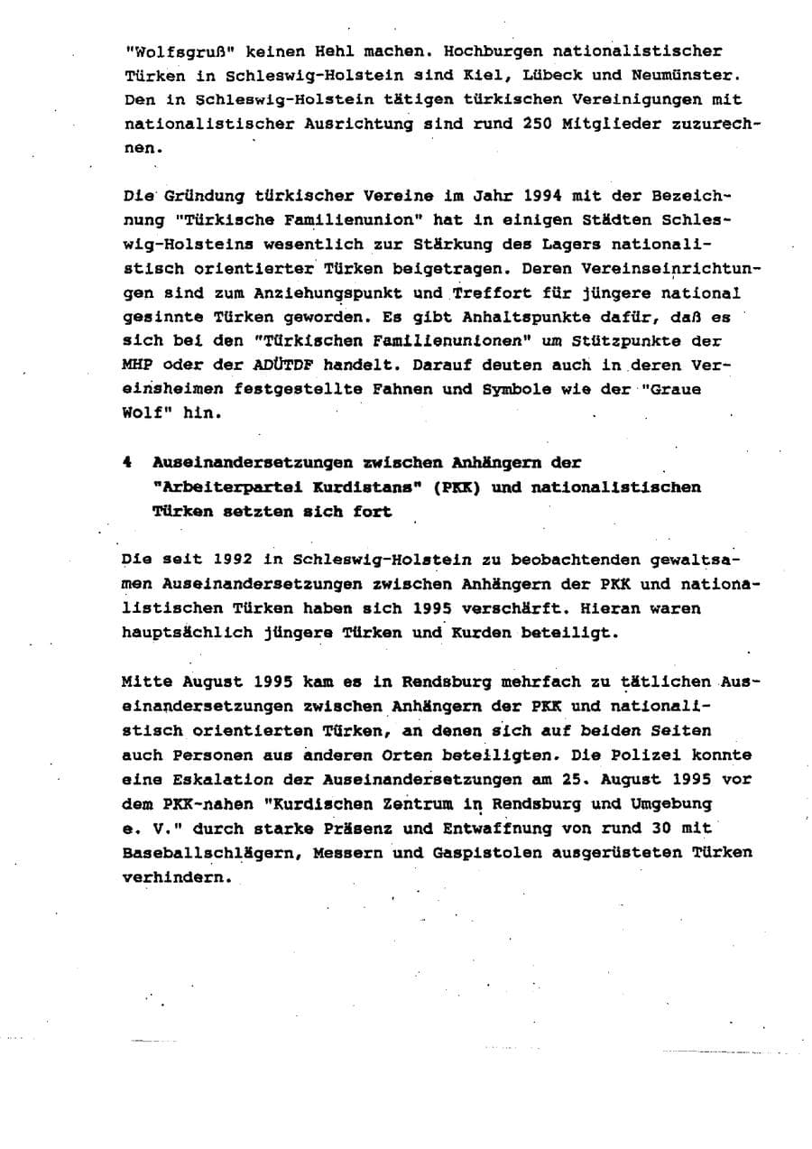 Seite 61 des Verfassungsschutzbericht 1995 Schleswig-Holstein