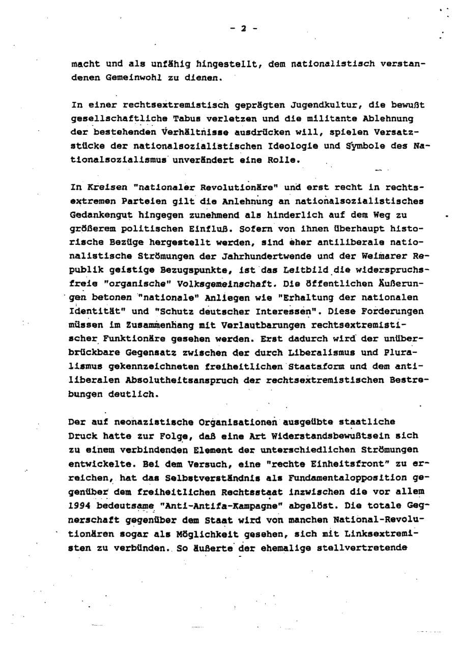 Seite 8 des Verfassungsschutzbericht 1995 Schleswig-Holstein