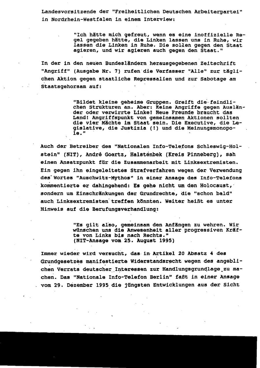Seite 9 des Verfassungsschutzbericht 1995 Schleswig-Holstein