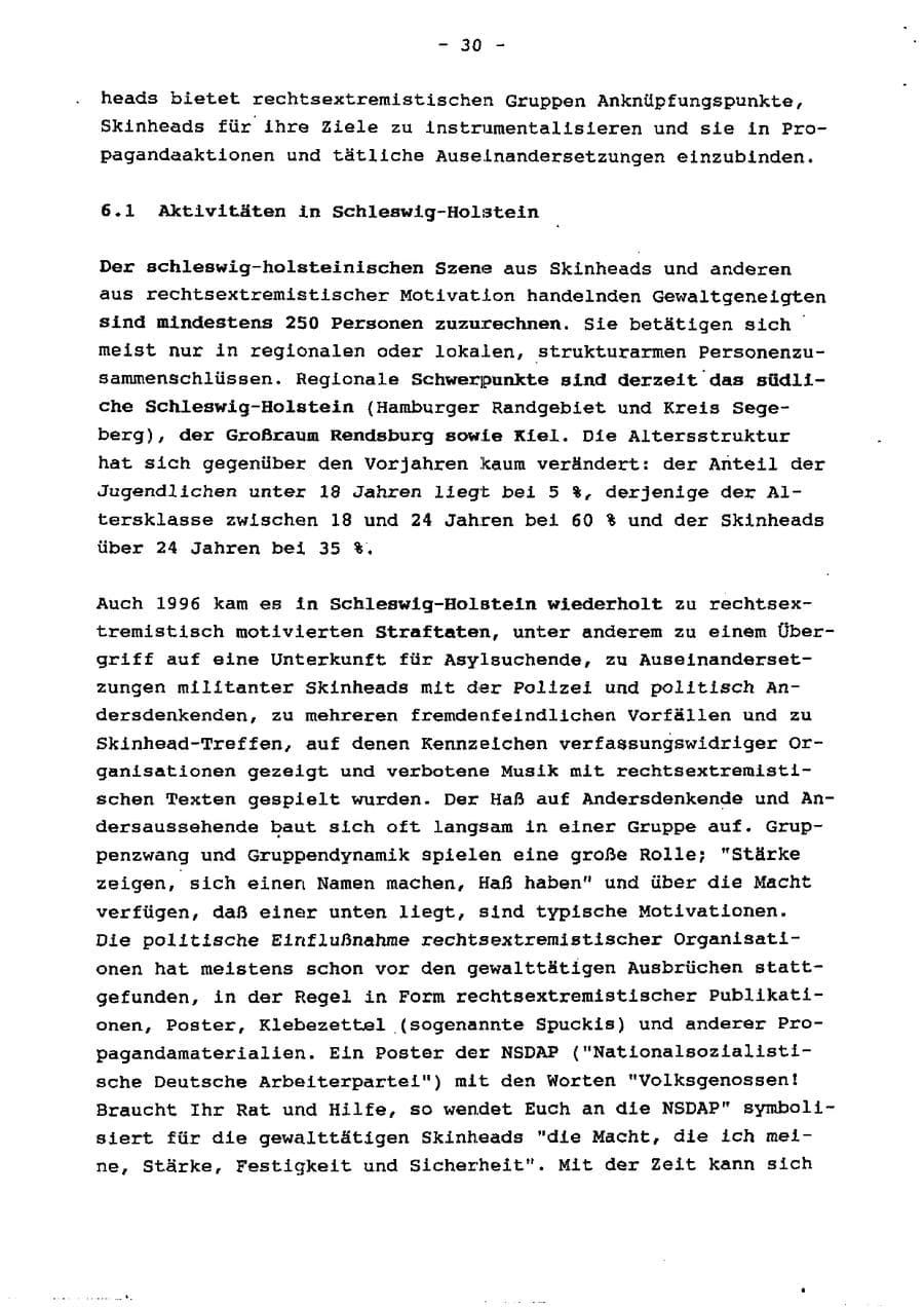 Seite 35 des Verfassungsschutzbericht 1996 Schleswig-Holstein