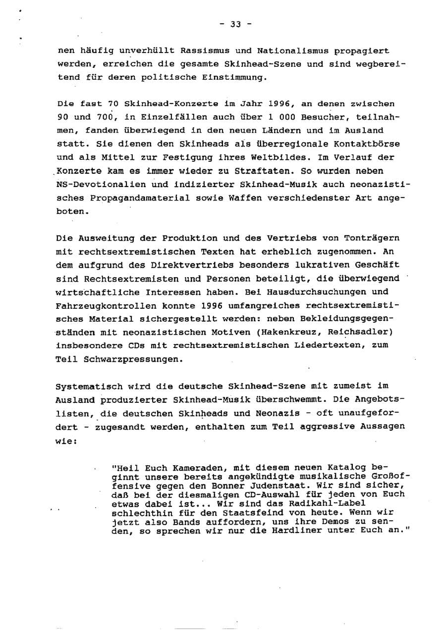 Seite 38 des Verfassungsschutzbericht 1996 Schleswig-Holstein
