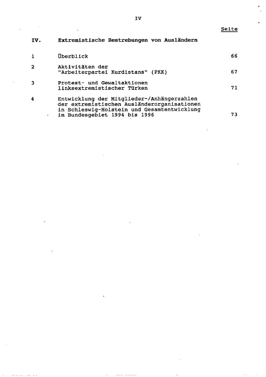 Seite 5 des Verfassungsschutzbericht 1996 Schleswig-Holstein