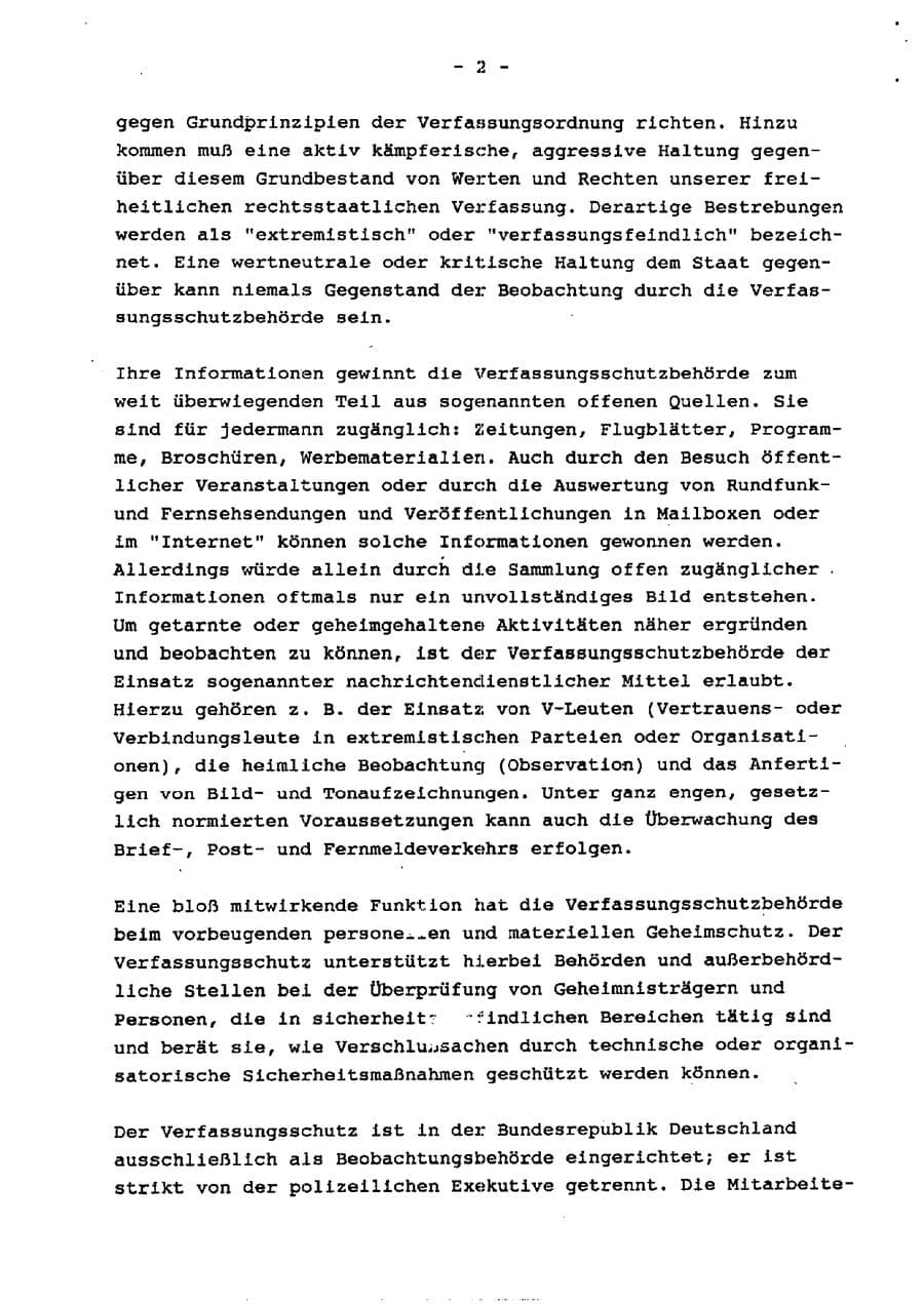 Seite 7 des Verfassungsschutzbericht 1996 Schleswig-Holstein