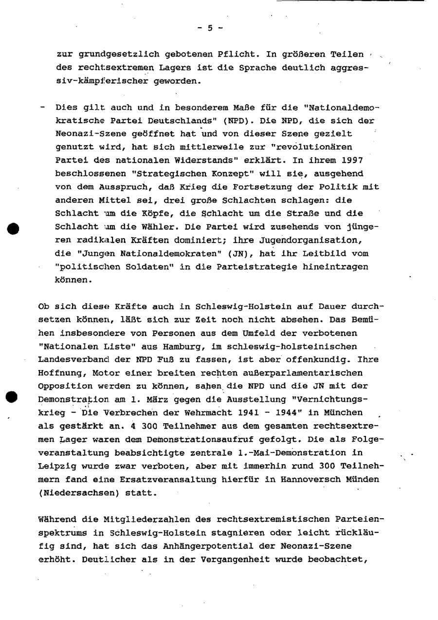 Seite 11 des Verfassungsschutzbericht 1997 Schleswig-Holstein