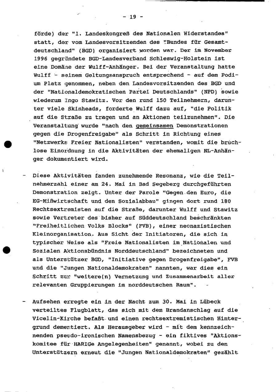 Seite 25 des Verfassungsschutzbericht 1997 Schleswig-Holstein