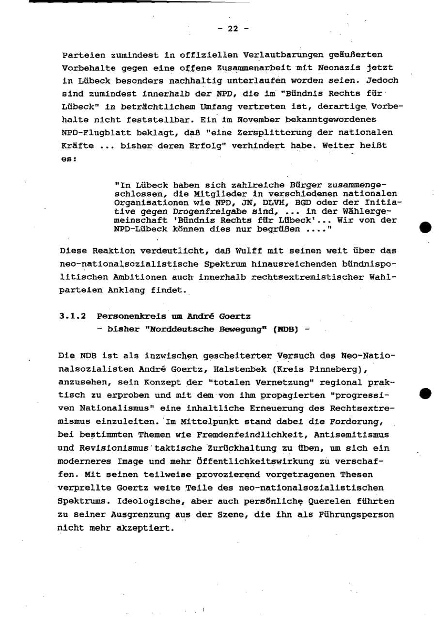 Seite 28 des Verfassungsschutzbericht 1997 Schleswig-Holstein