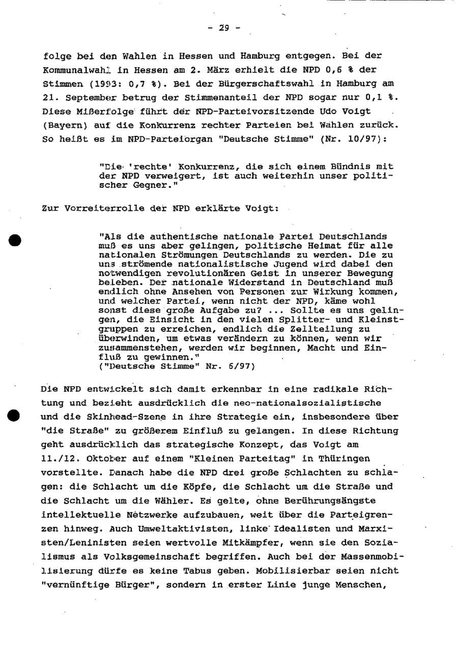 Seite 35 des Verfassungsschutzbericht 1997 Schleswig-Holstein