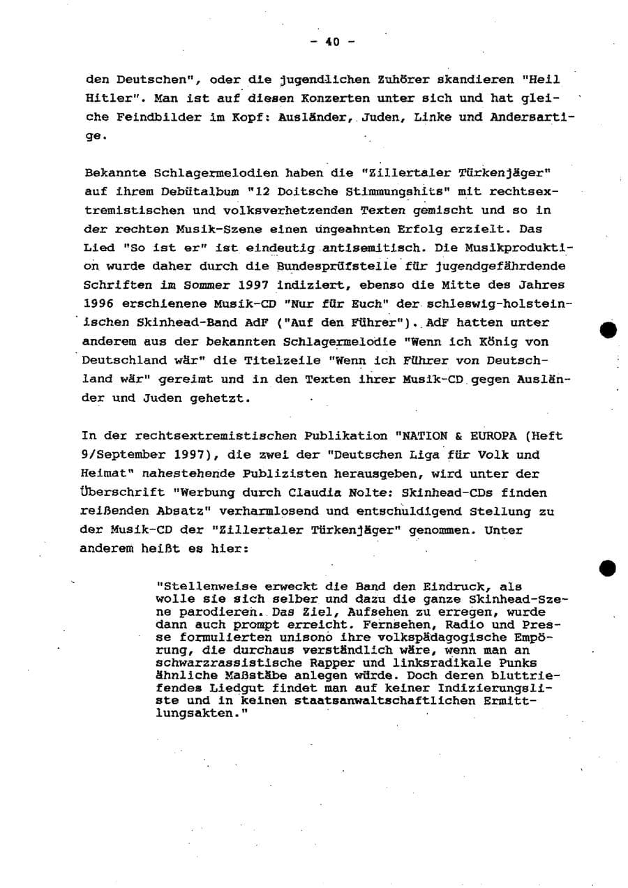 Seite 46 des Verfassungsschutzbericht 1997 Schleswig-Holstein