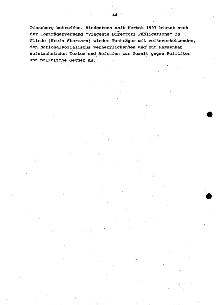 Seite 50 des Verfassungsschutzbericht 1997 Schleswig-Holstein