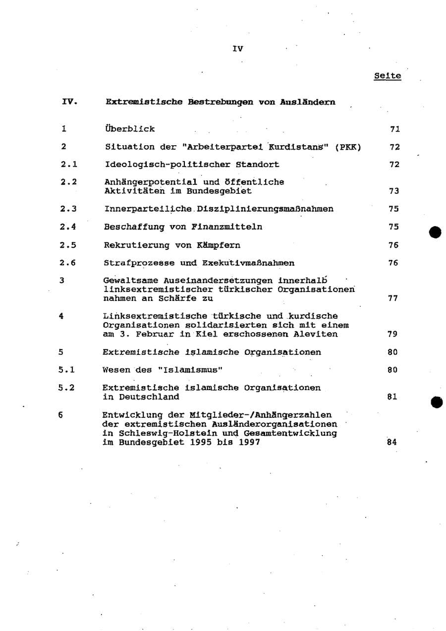 Seite 6 des Verfassungsschutzbericht 1997 Schleswig-Holstein