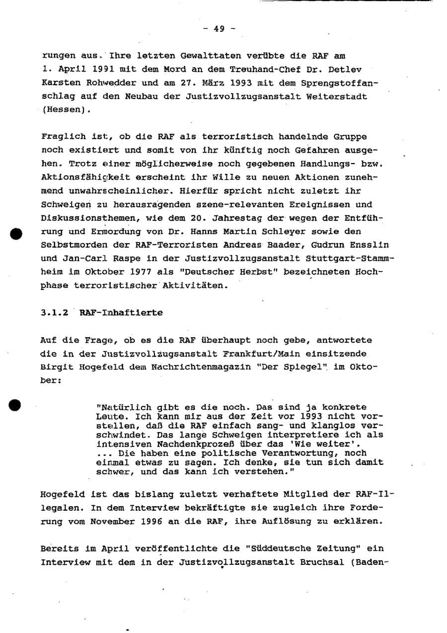 Seite 55 des Verfassungsschutzbericht 1997 Schleswig-Holstein