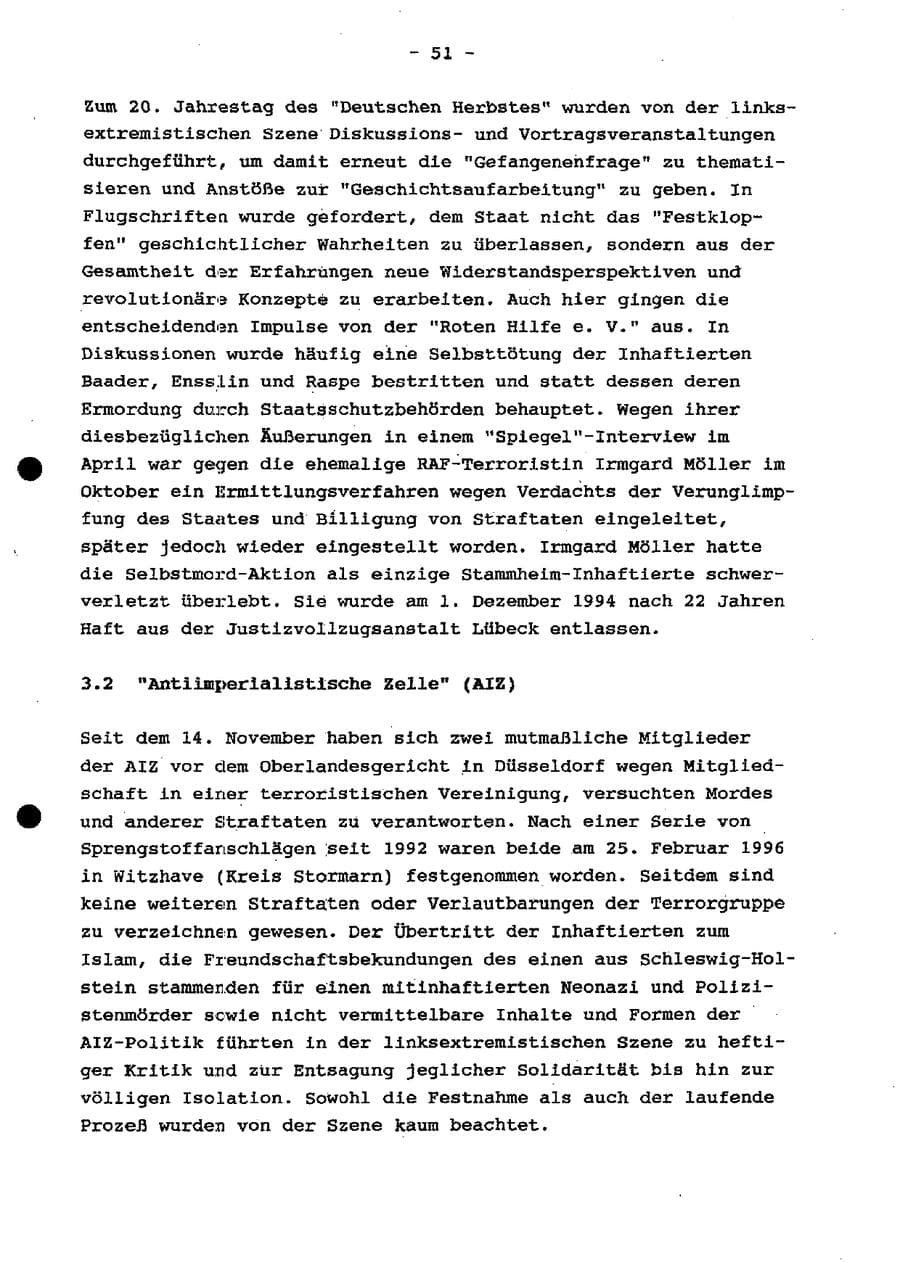 Seite 57 des Verfassungsschutzbericht 1997 Schleswig-Holstein