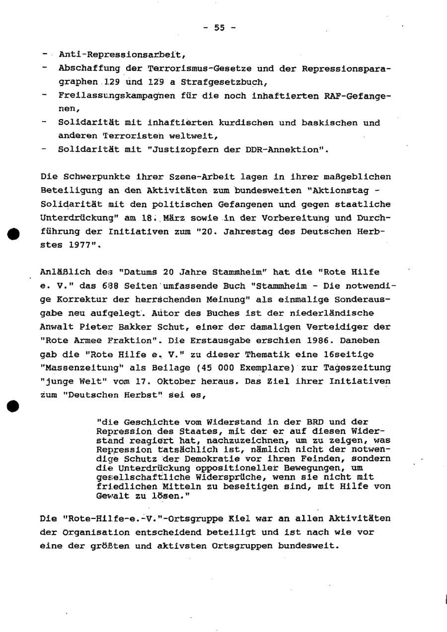 Seite 61 des Verfassungsschutzbericht 1997 Schleswig-Holstein