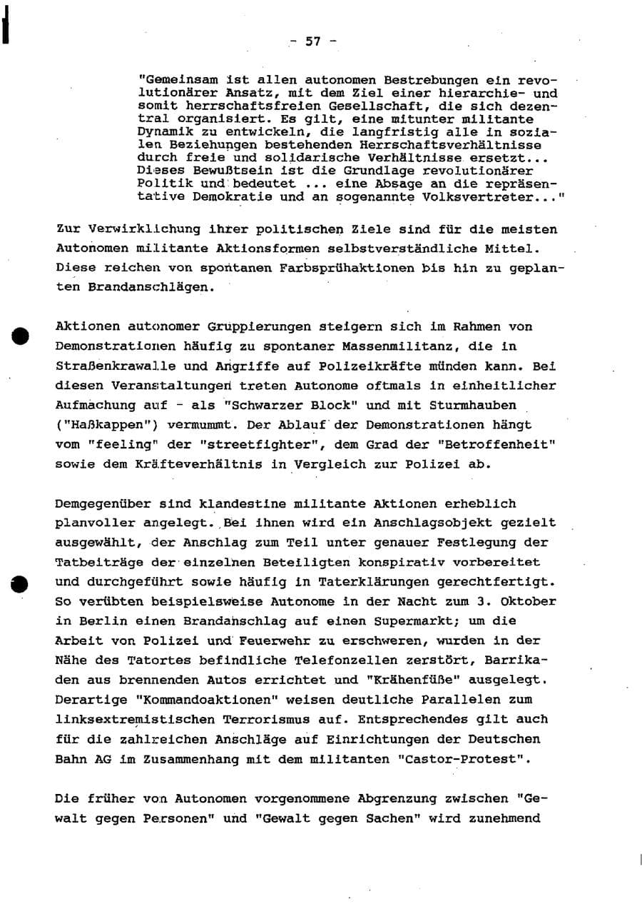 Seite 63 des Verfassungsschutzbericht 1997 Schleswig-Holstein