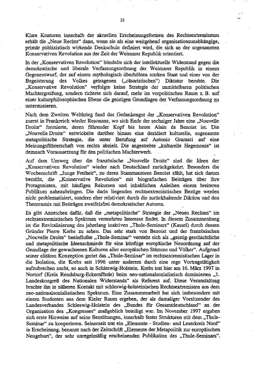 Seite 25 des Verfassungsschutzbericht 1998 Schleswig-Holstein