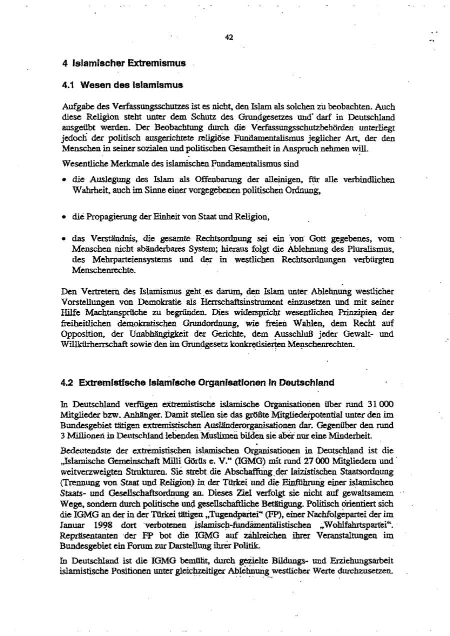 Seite 46 des Verfassungsschutzbericht 1998 Schleswig-Holstein