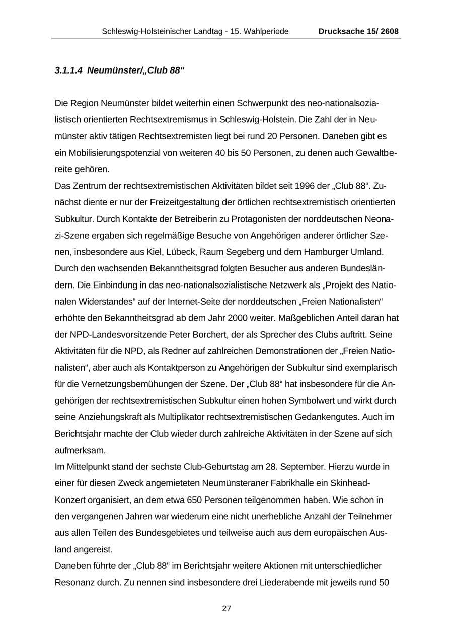 Seite 27 des Verfassungsschutzbericht 2002 Schleswig-Holstein