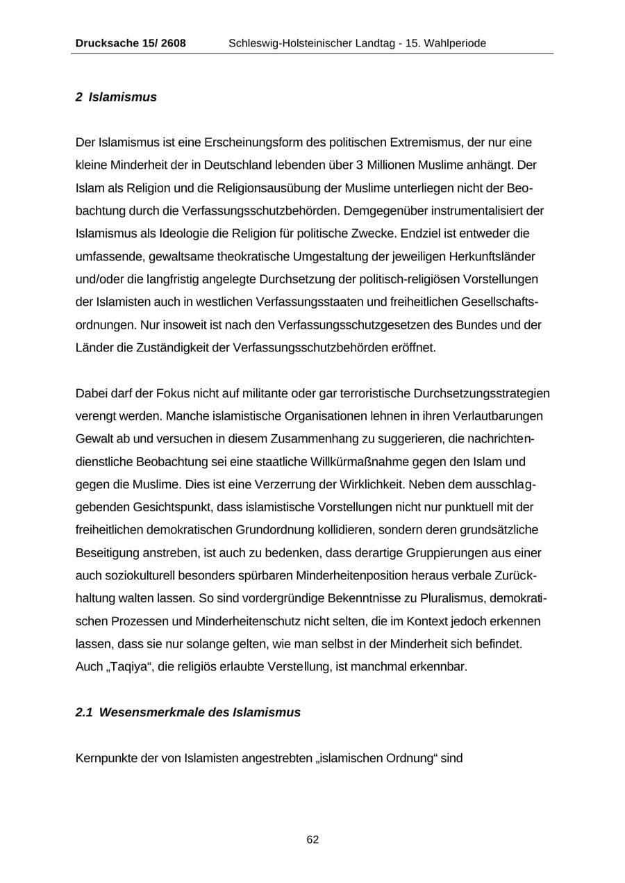 Seite 62 des Verfassungsschutzbericht 2002 Schleswig-Holstein