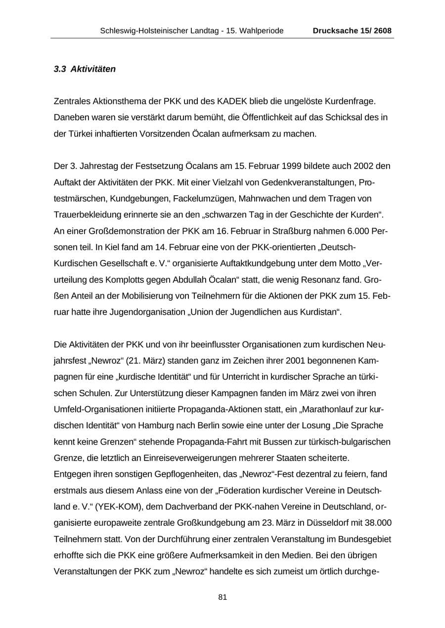 Seite 81 des Verfassungsschutzbericht 2002 Schleswig-Holstein