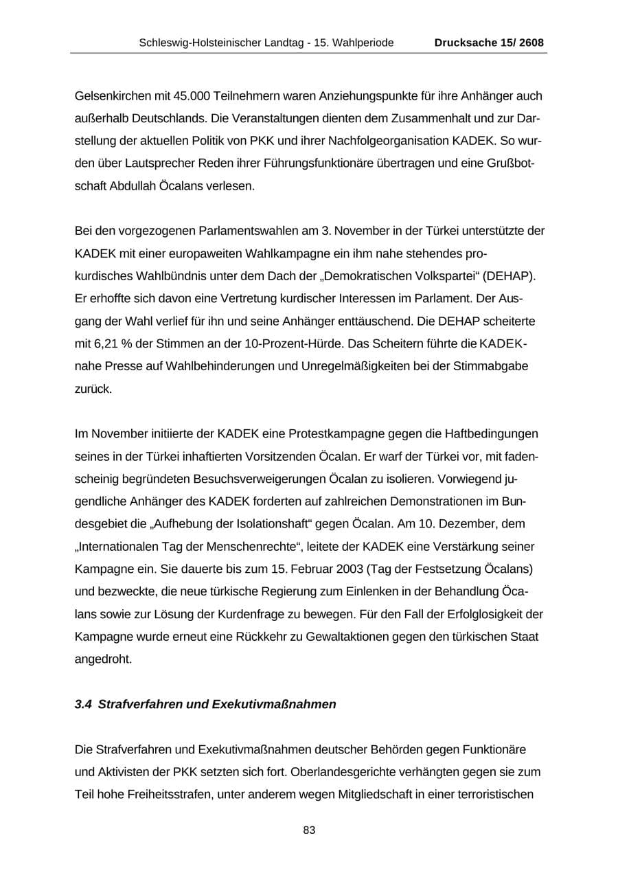 Seite 83 des Verfassungsschutzbericht 2002 Schleswig-Holstein