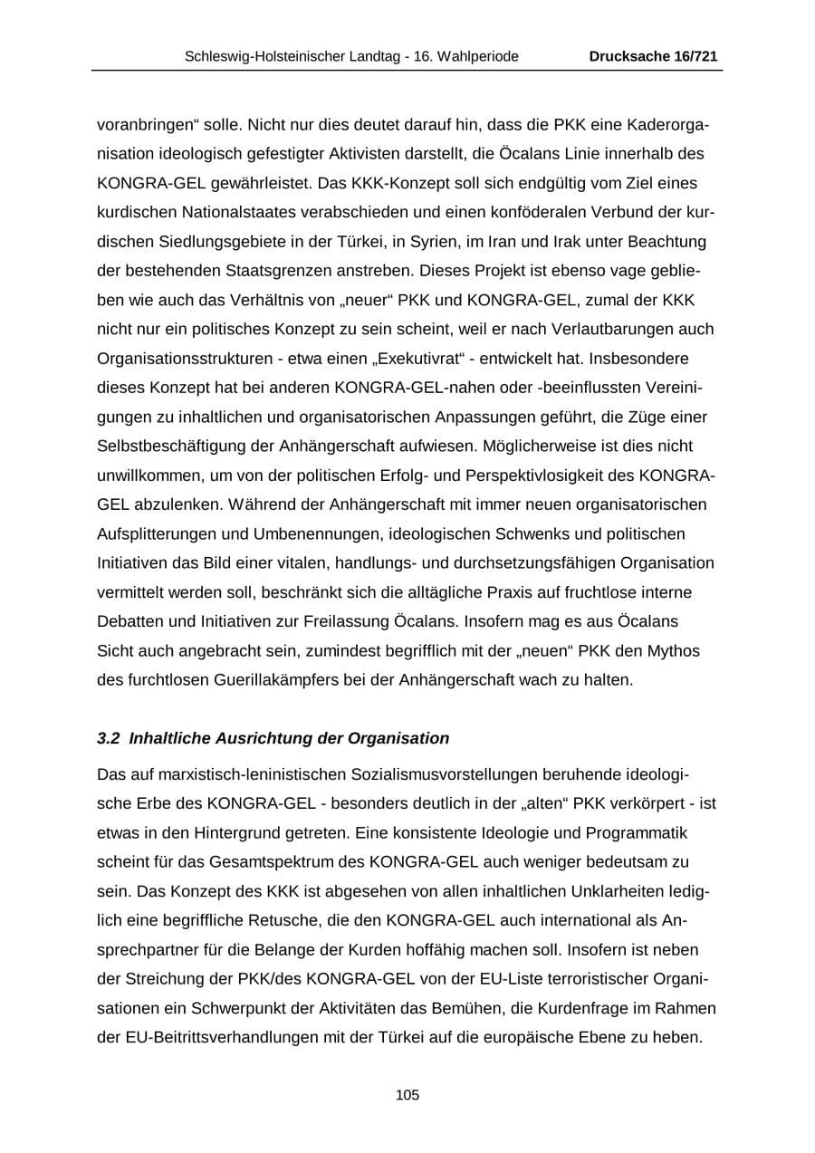 Seite 105 des Verfassungsschutzbericht 2005 Schleswig-Holstein