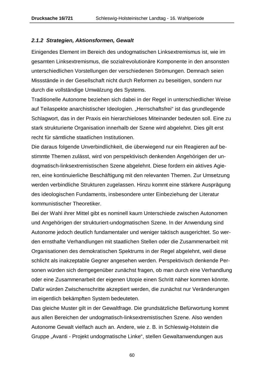Seite 60 des Verfassungsschutzbericht 2005 Schleswig-Holstein