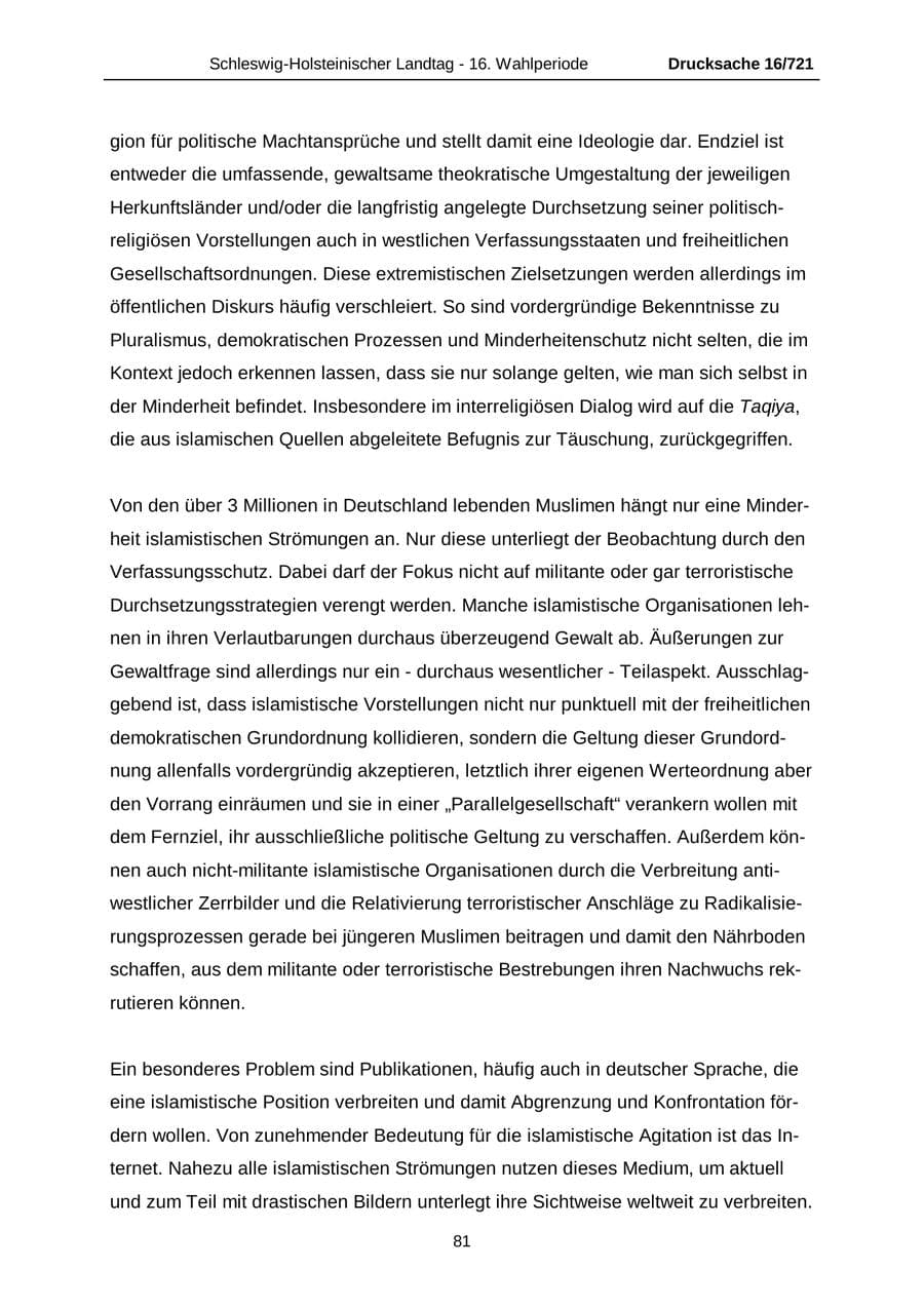 Seite 81 des Verfassungsschutzbericht 2005 Schleswig-Holstein