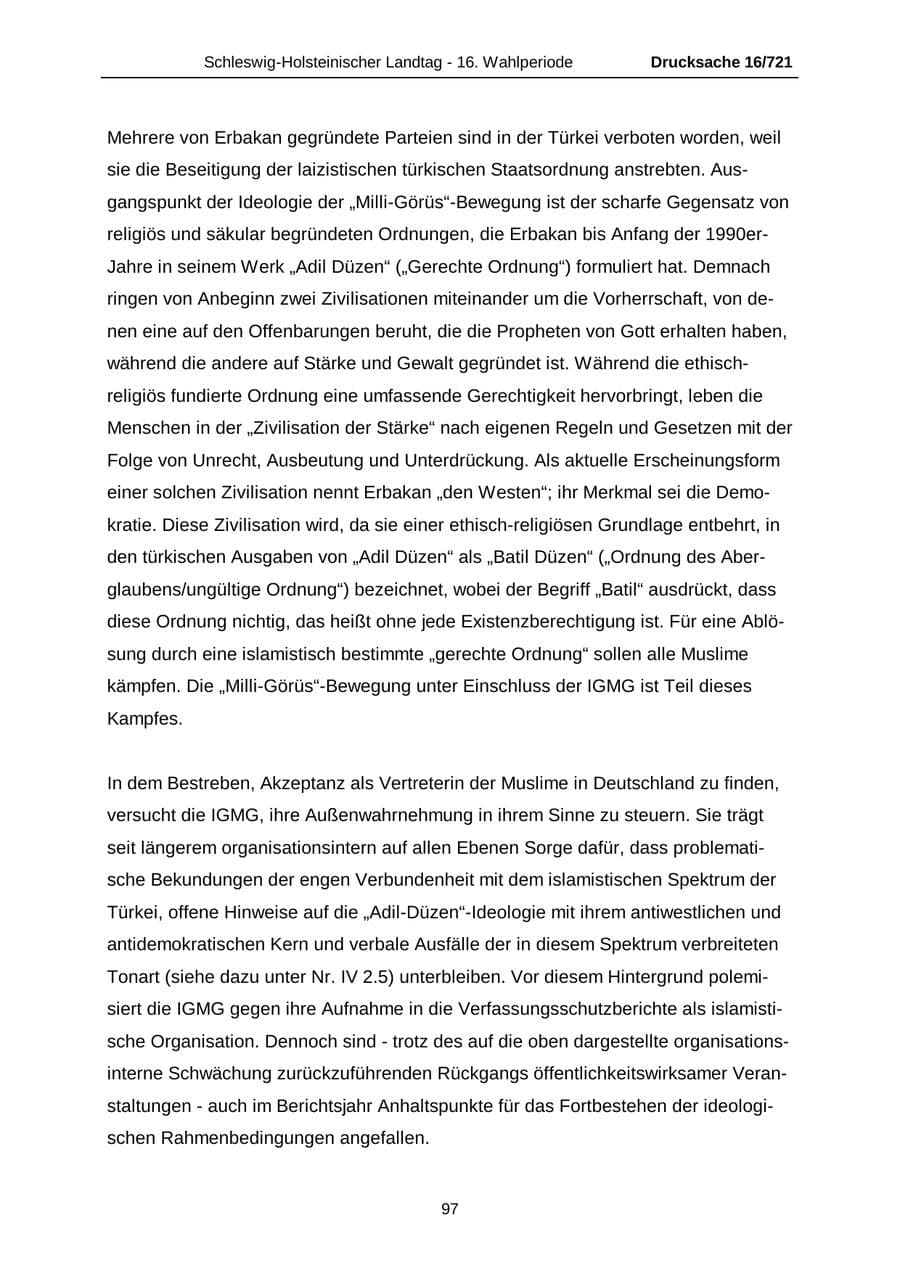 Seite 97 des Verfassungsschutzbericht 2005 Schleswig-Holstein