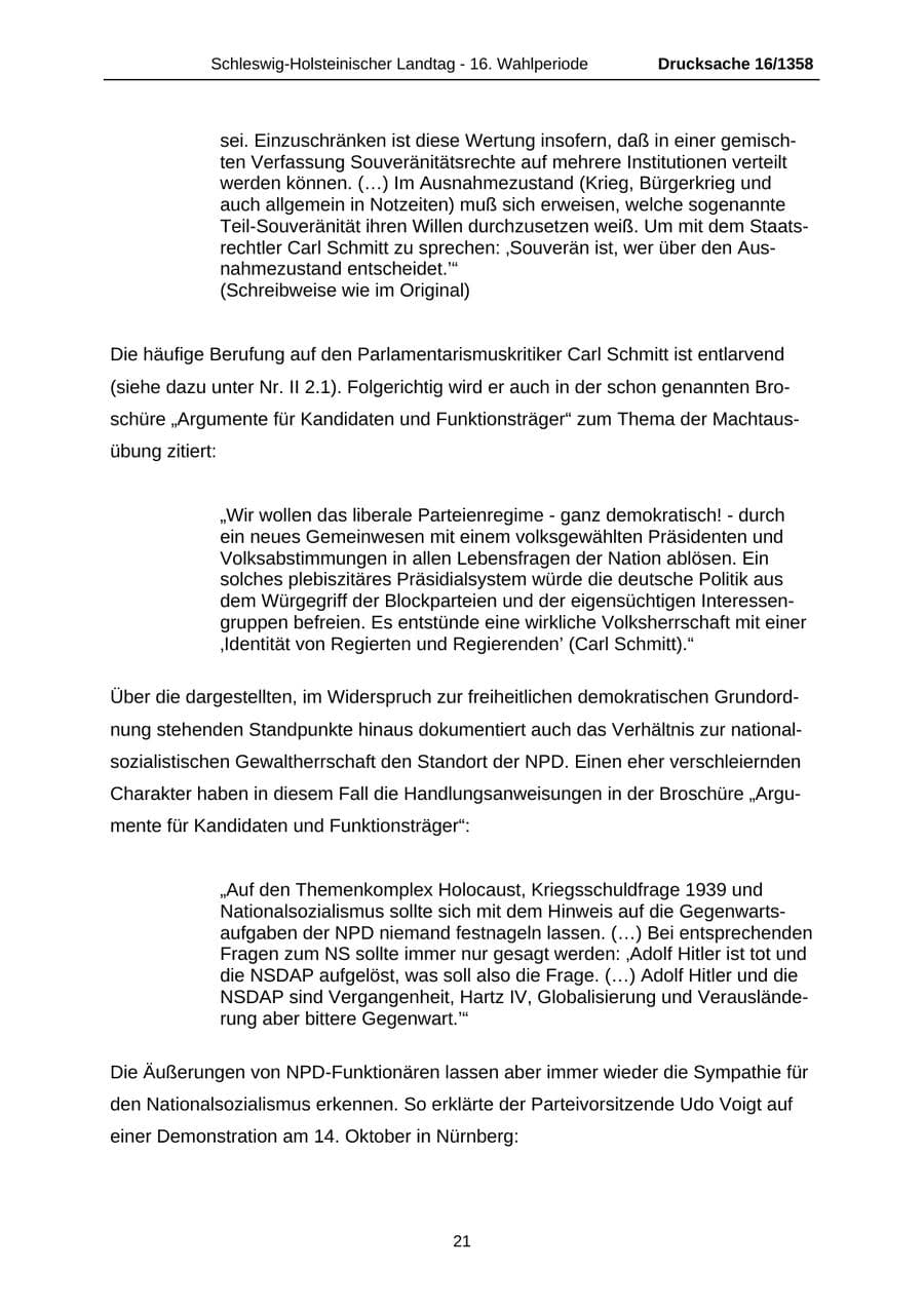 Seite 21 des Verfassungsschutzbericht 2006 Schleswig-Holstein